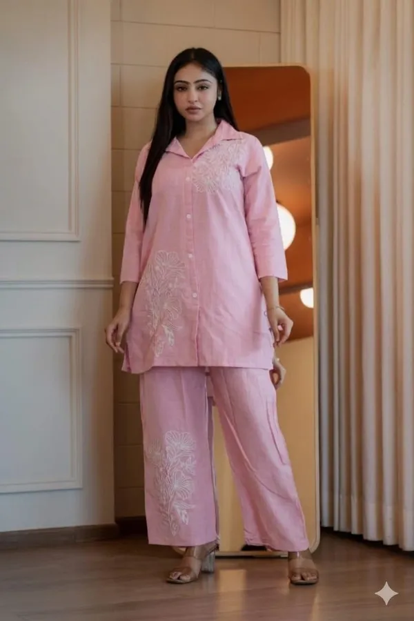 Pink_Embroidered_Kurta_Pant_Set_for_Women