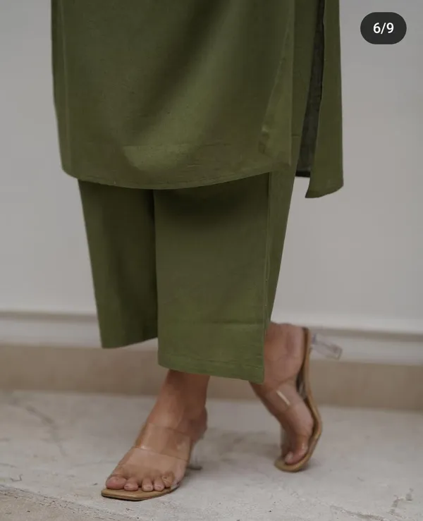 Olive_Green_Sleeveless_A_Line_Kurta_Set_for_Women