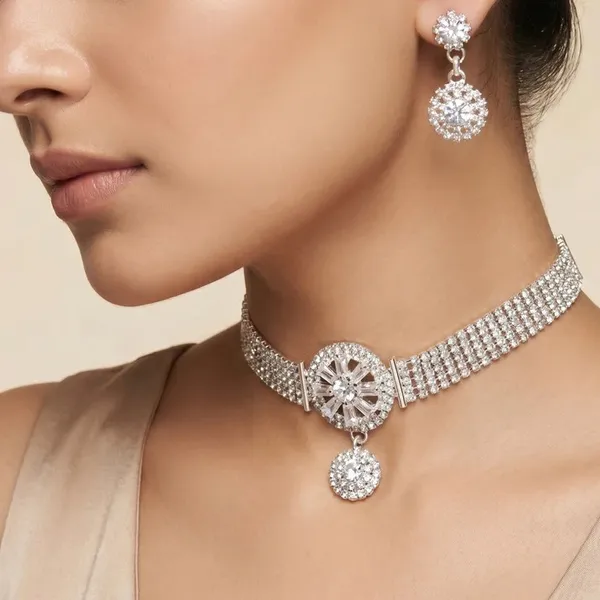 Silver_Rhinestone_Choker_Necklace_and_Earrings_Set_for_Women