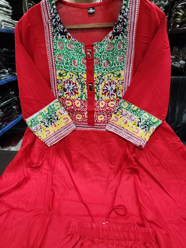 Red_Rayon_Floral_Embroidered_Anarkali_Kurta_for_Women