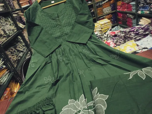 Green_Cotton_Floral_Print_Anarkali_Kurta_Set_for_Women