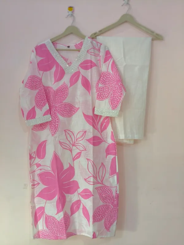 Pink_Cotton_Floral_Print_A-Line_Kurta_With_Palazzo_Set_for_Women