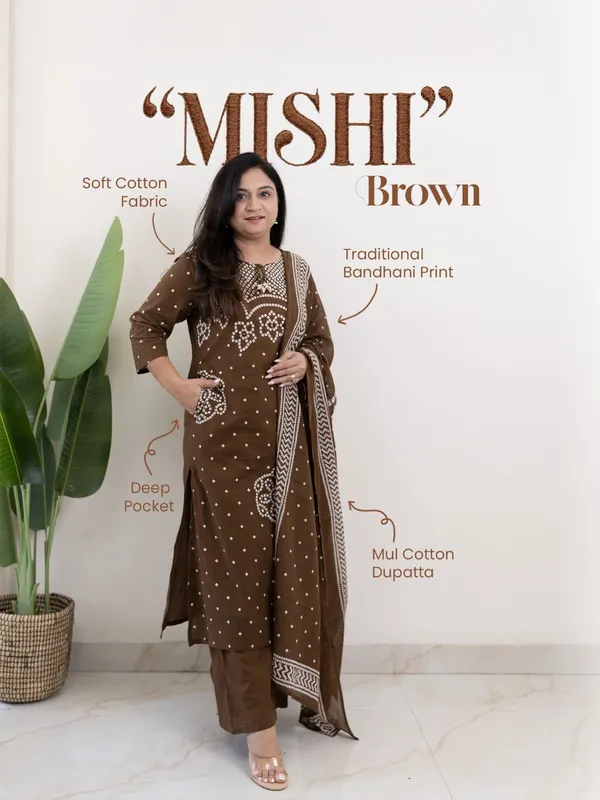 Green_Cotton_Bandhani_Print_Kurta_Set_for_Women