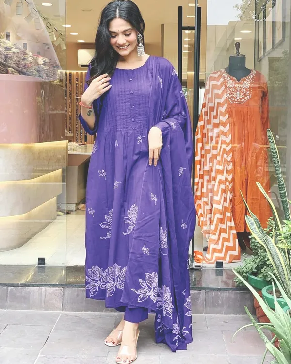 Purple_Cotton_Floral_Print_Anarkali_Kurta_Set_with_Dupatta_for_Women