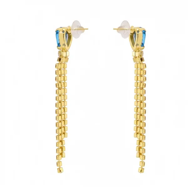 Gold_Toned_Blue_Stone_Tassel_Drop_Earrings_for_Women