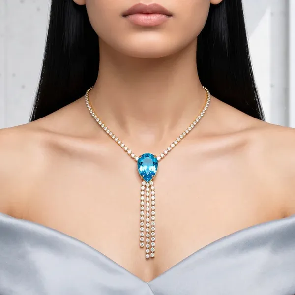 Gold_Toned_Blue_Stone_Tassel_Drop_Earrings_for_Women