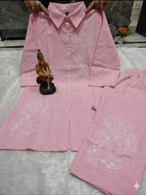 Pink_Embroidered_Kurta_Pant_Set_for_Women