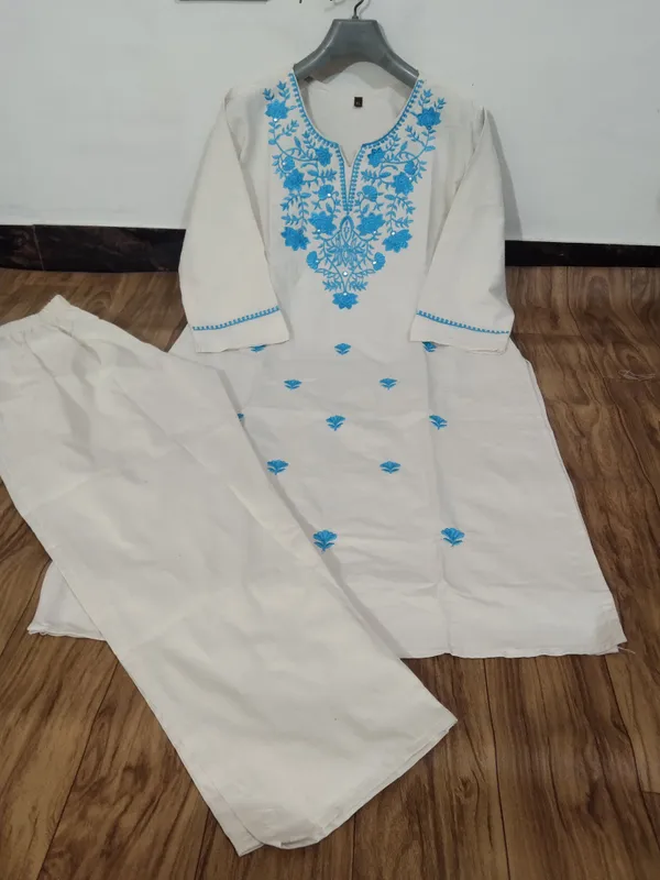 White_Embroidered_Straight_Kurta_Set_for_Women
