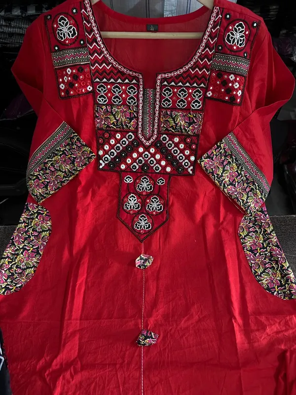 Red_Embroidered_Kurta_Set_With_Dupatta_for_Women