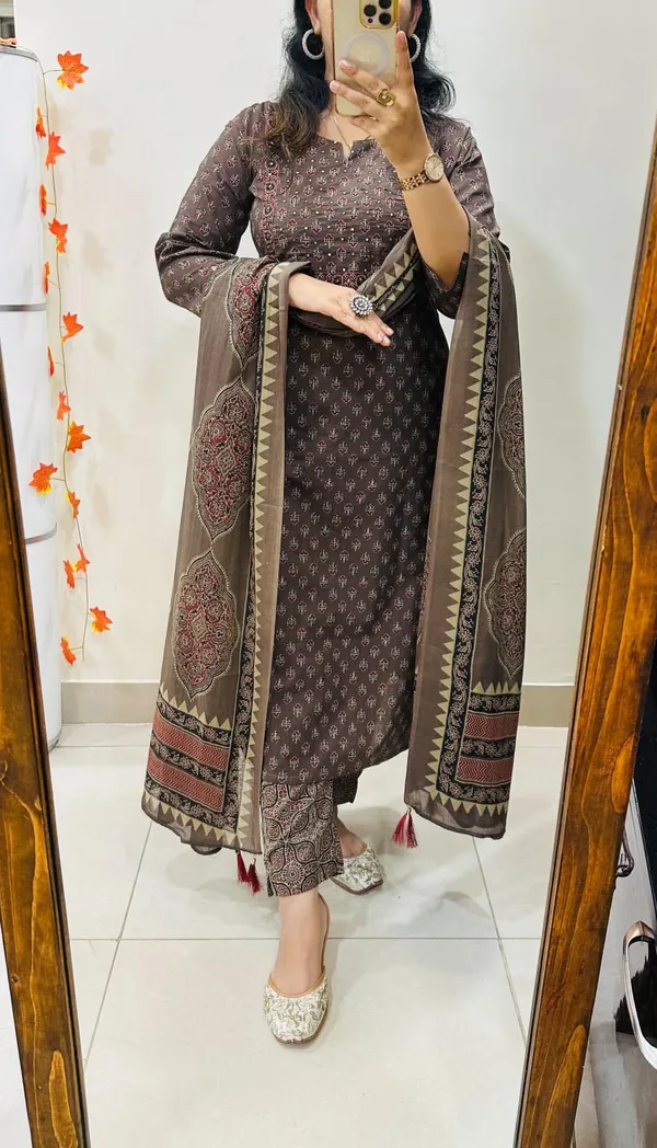 Red_Cotton_Printed_Straight_Kurta_with_Bottom_and_Dupatta_Set
