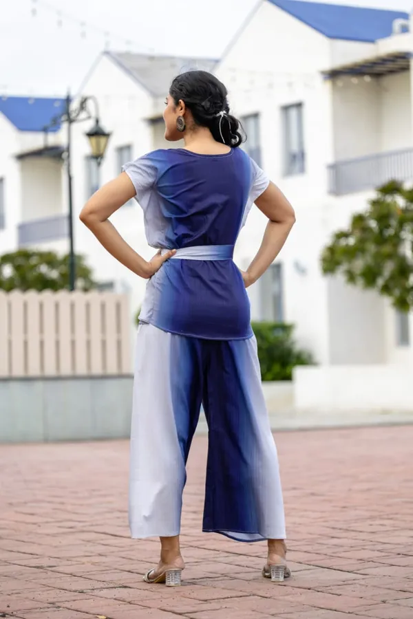 Blue_Ombre_Cotton_V-Neck_Kurti_Palazzo_Set_for_Women