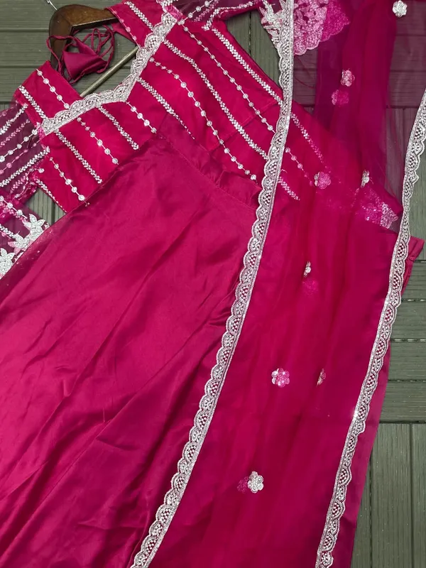 Wine_Embroidered_Flared_Lehenga_Choli_Set_for_Women