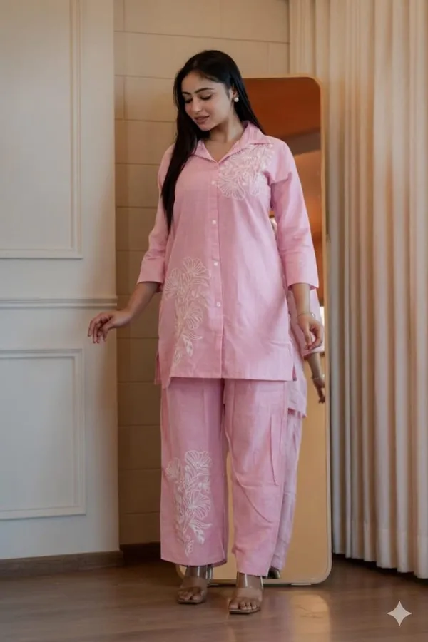 Pink_Embroidered_Kurta_Pant_Set_for_Women