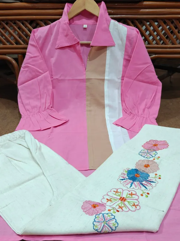 Pink_Color_Block_Kurta_Palazzo_Set_for_Women