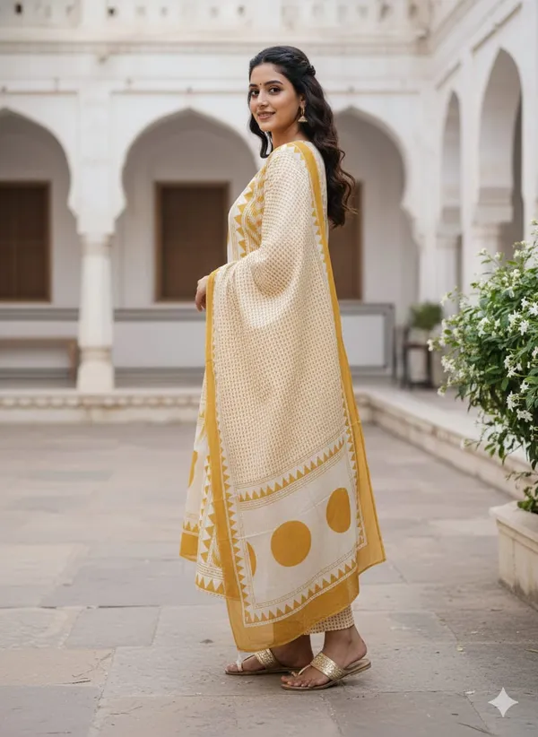 Mustard_Printed_Ethnic_Kurta_Set_for_Women