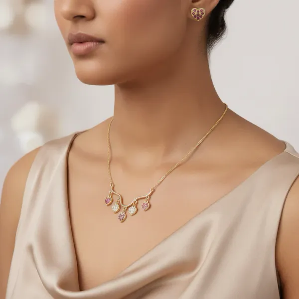 Gold_Toned_Heart_Charm_Pearl_Beaded_Necklace_for_Women