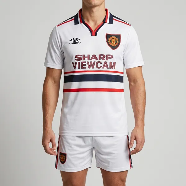 White_man_u_Retro_Jersey_set_with_shorts