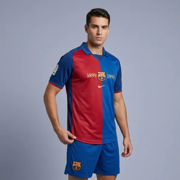 FC_Barcelona_1899-1999_Retro_Jersey_set_with_shorts