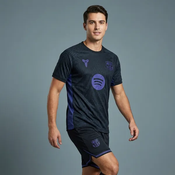 Black_And_Blue_Barca_Retro_Jersey_set_with_shorts