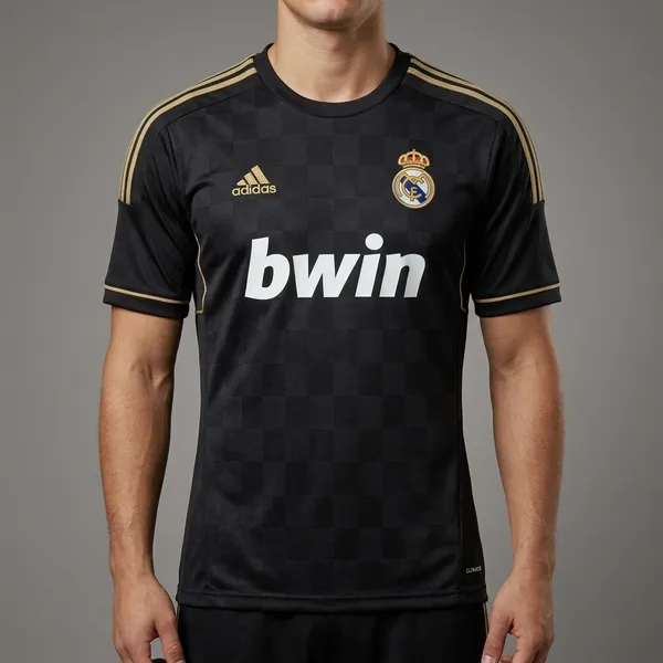 Black_Real_Madrid_Gold_Trim_Retro_jersey_set_with_shorts