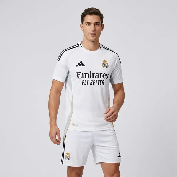 White_Real_Madrid_Home_Retro_jersey_set_with_shorts