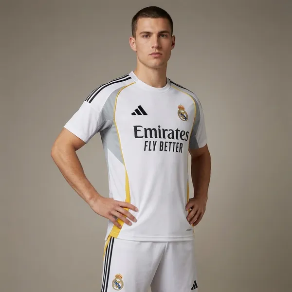 White_Real_Madrid_Home_Retro_jersey_set_with_shorts