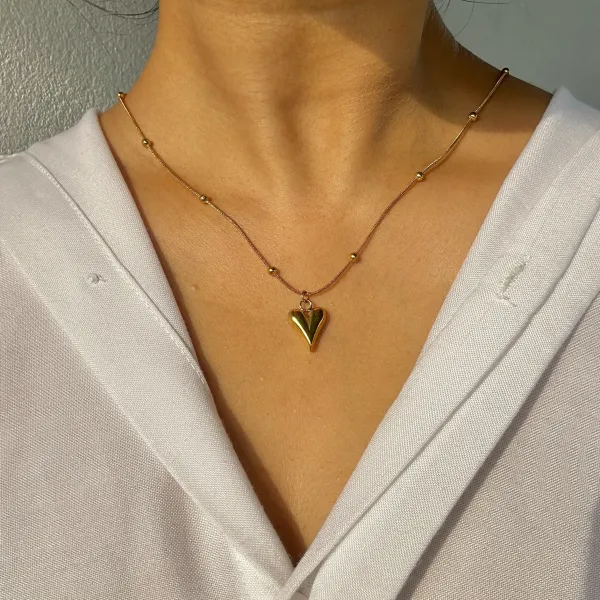 Gold_18K_Plated_Stainless_Steel_Mio_Amore_Necklace_For_Women