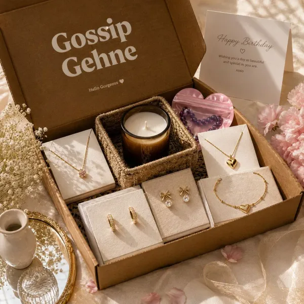 18K_Gold_Plated_Jewellery_&_Candle_Birthday_Gift_Hamper_For_Women