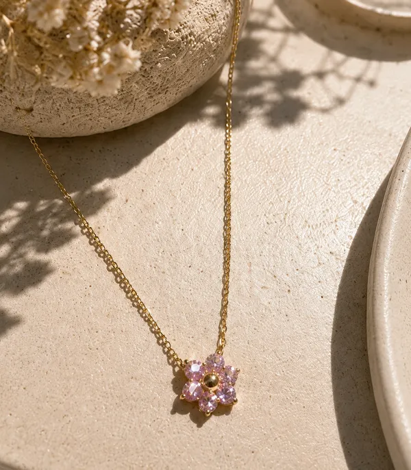 Purple_And_Gold_18K_Plated_Stainless_Steel_Lily_Necklace_For_Women