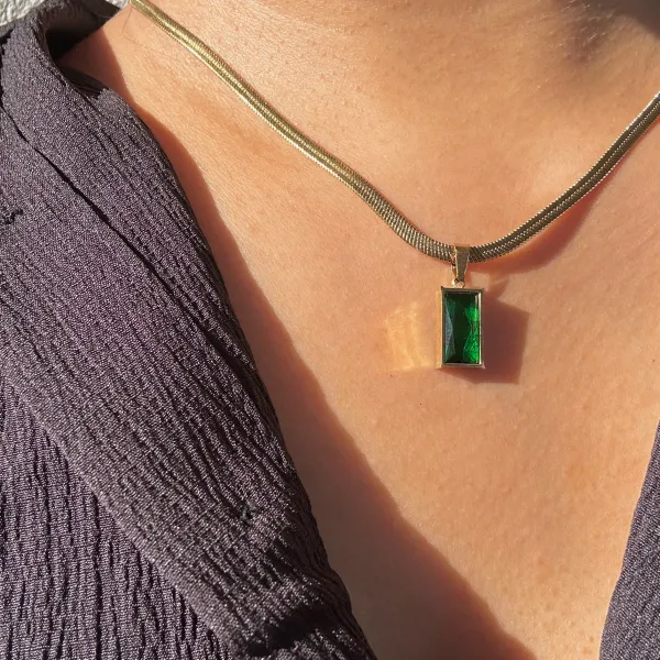 Gold_And_Green_18K_Plated_Stainless_Steel_Jade_Necklace_For_Women