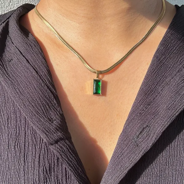 Gold_And_Green_18K_Plated_Stainless_Steel_Jade_Necklace_For_Women