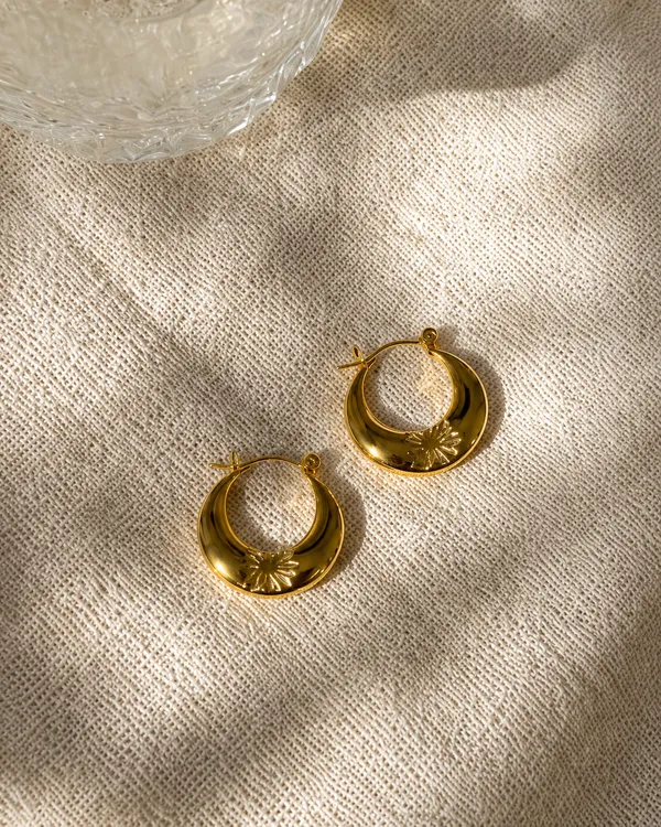 Gold_18K_Plated_Stainless_Steel_Monarch_Hoops_For_Women