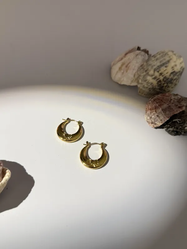 Gold_18K_Plated_Stainless_Steel_Monarch_Hoops_For_Women