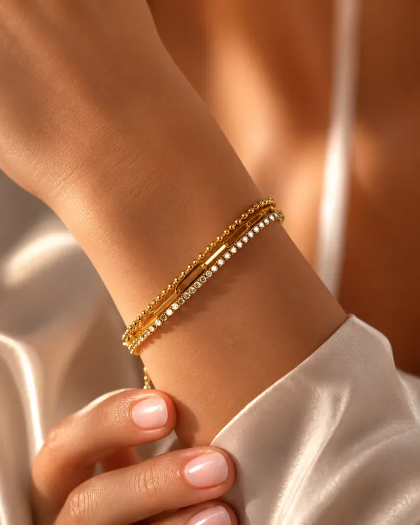 Gold_18K_Gold_Plated_Stainless_Steel_Tennis_Bracelet_For_Women