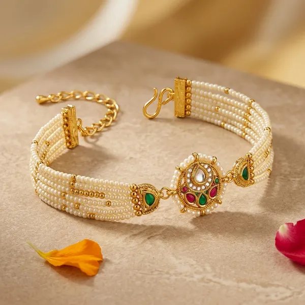 Gold_Kundan_Multi-Strand_Choker_Necklace_For_Women
