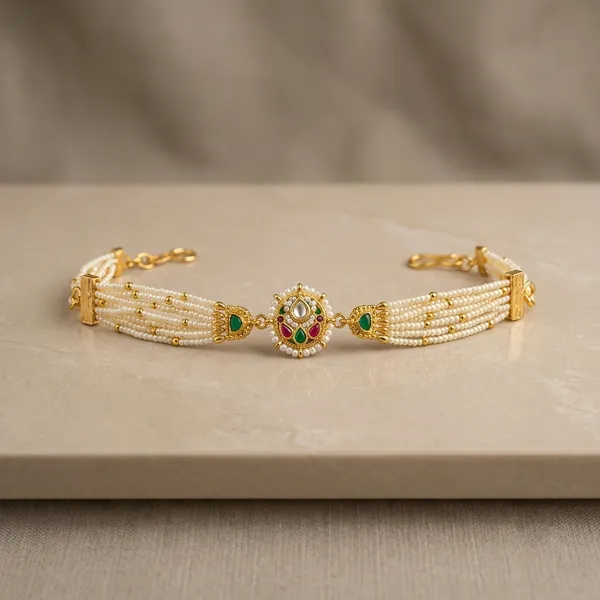 Gold_Kundan_Multi-Strand_Choker_Necklace_For_Women