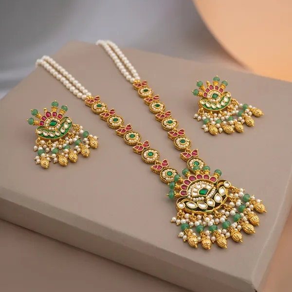Multicolor_Kundan_Meenakari_Pearl_Chandbali_Necklace_Set_For_Women