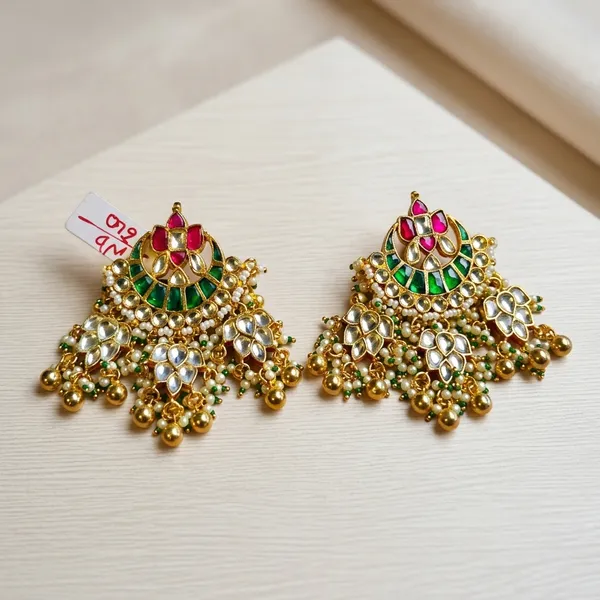 Gold_Kundan_Meenakari_Chandbali_Earrings_For_Women
