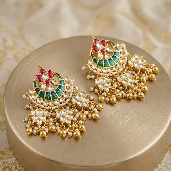 Gold_Kundan_Meenakari_Chandbali_Earrings_For_Women