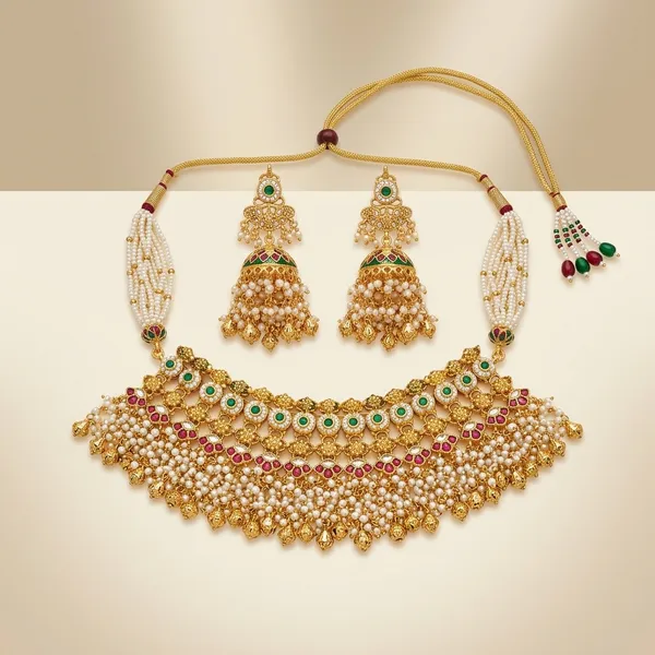 Gold_Kundan_Red_White_Stone_Choker_Necklace_Set_For_Women
