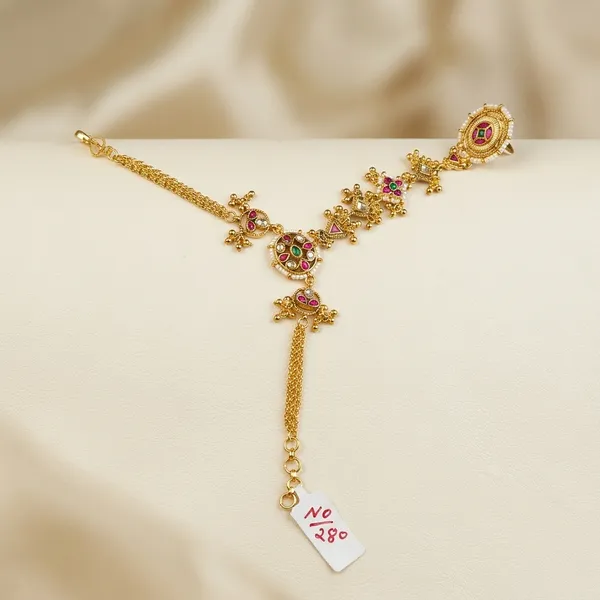 Gold_Green_Kundan_Stone_Hath_Phool_For_Women