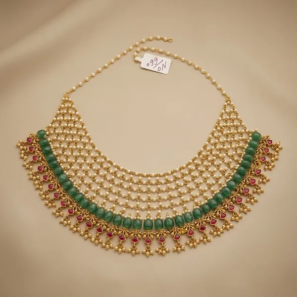 Multicolor_Pearl_Stone_Embellished_Traditional_Necklace_Set_For_Women