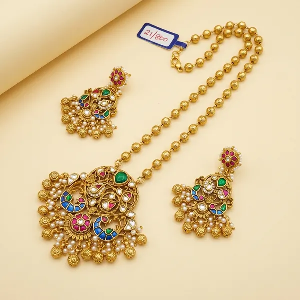 Gold_Kundan_Meenakari_Pearl_Pendant_Jewellery_Set_For_Women