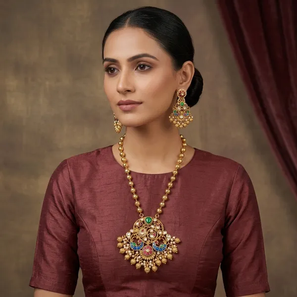 Gold_Kundan_Meenakari_Pearl_Pendant_Jewellery_Set_For_Women