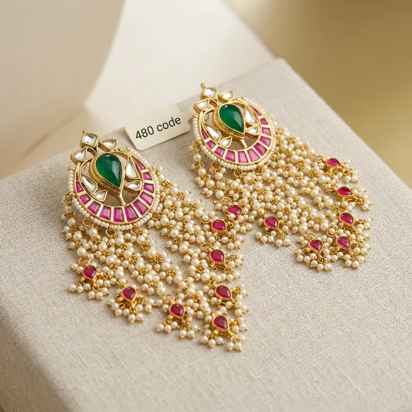 Gold_Kundan_Pearl_Drop_Chandbali_Statement_Earrings_For_Women