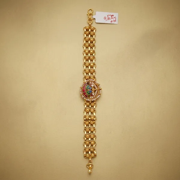 Gold_Meenakari_Peacock_Design_Saree_Waist_Belt_For_Women
