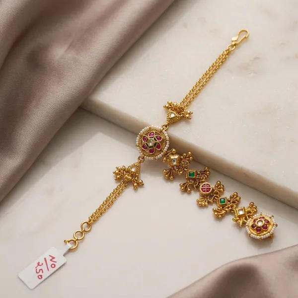 Gold_Kundan_Multicolor_Stone_Hath_Phool_For_Women