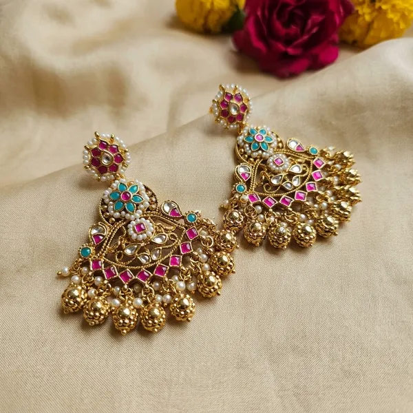 Gold_Red_Kundan_Ruby_Bead_Chandbali_Earrings_For_Women