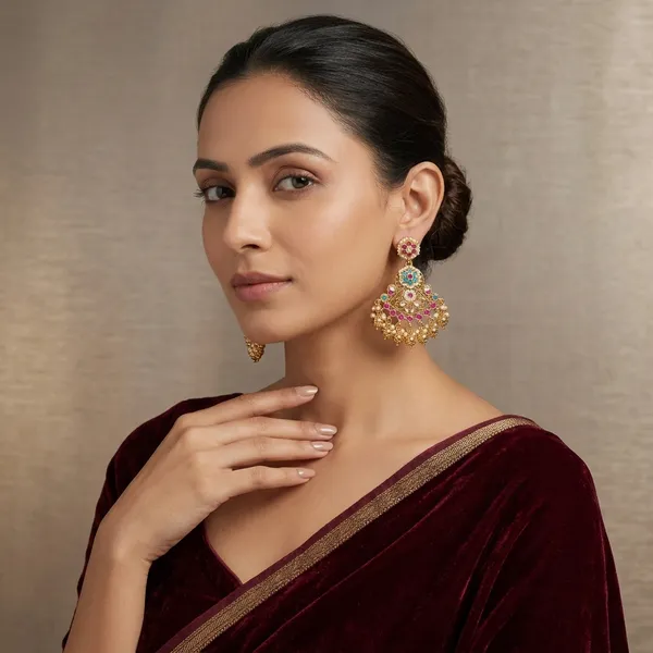Gold_Red_Kundan_Ruby_Bead_Chandbali_Earrings_For_Women