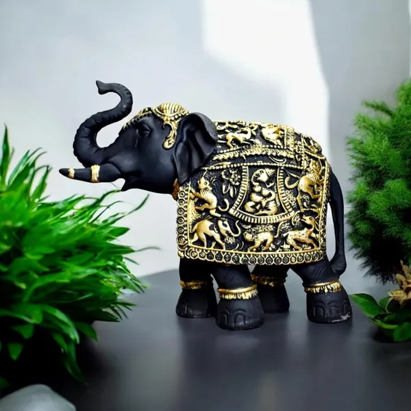 Black_And_Gold_Resin_Premium_Animal_Figurine_For_Home_Decor